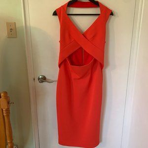 Cutout midi-length sheath wrap dress by Nicholas